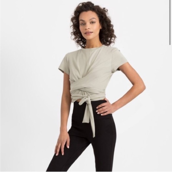 Modern Citizen Tops - Modern Citizen Reese Short Sleeve Wrap Tee